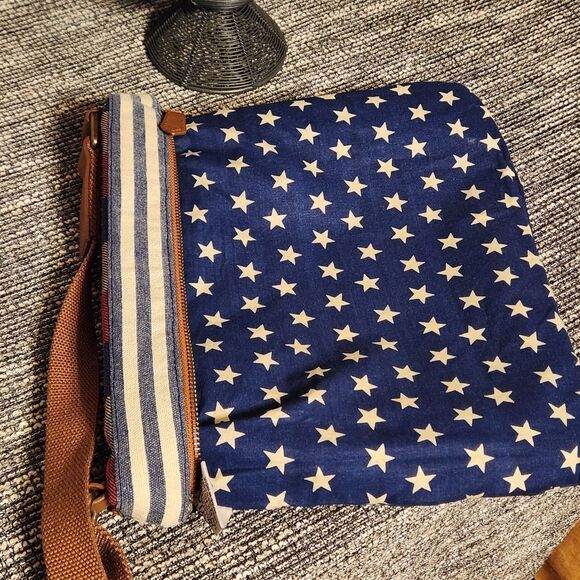 Bella Taylor All Stars Cross Body Shoulder Purse Fabric Patchwork - Picture 11 of 15